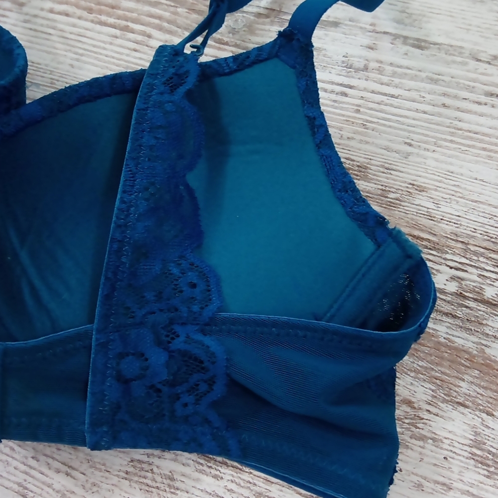 Teal Blue Lacey Bra - image 6